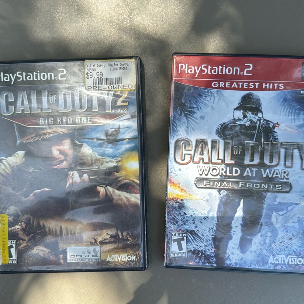PS2 PlayStation 2 Bundle of 2 Call of Duty: Final Front and Big Red One (mlb)